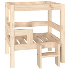 Legowisko dla psa, 55,5x53,5x60 cm, lite drewno sosnowe