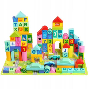 Drewniane Klocki Edukacyjne Montessori 160 elem