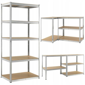 Regał magazynowy metalowy 3w1 180x90x40cm 1000kg