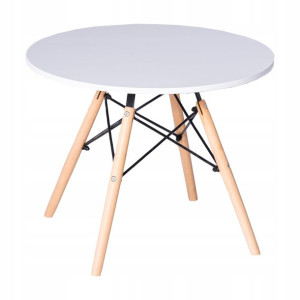 Stolik kawowy dsw skandynawski 60cm biały