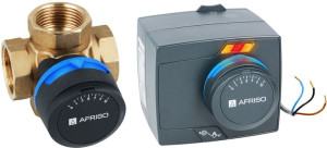 Siłownik Afriso 343 + Zawór 4-drogowy 1cal Arv 484
