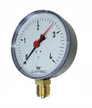Manometr 0-4 Bar Tarcz Fi100mm Złącze Dolny Afriso