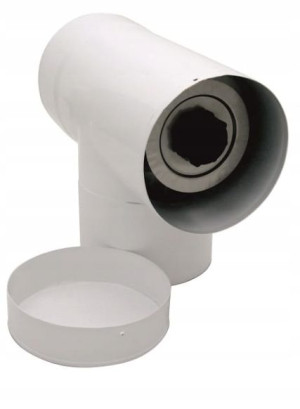Spiroflex 60x100 Trójnik Z/dek.90°sx-tdnv60/100tdb