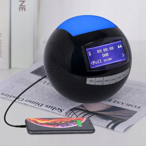 Zegar budzik Mesqool CR1002 DAB FM czarny 15cm