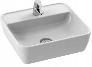 New Trendy Umywalka Ceramiczna One 46x42 Cm Biała