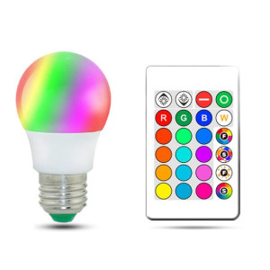 Żarówka Led E27 7w Rgb Biały 16 Kolorów + Pilot