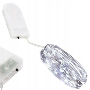 Lampki Led Druciki Mikro Kolor 2m Baterie 20szt