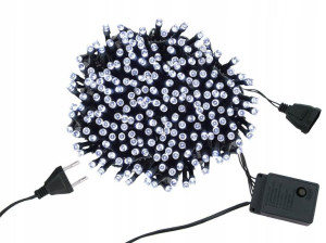 Mocne Lampki Choinkowe 100 Led Biały Zimny Długie