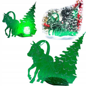 Lampka Ozdobna Mikołaj Latarnia Kominek 19cm Led