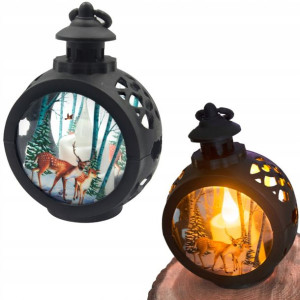 Ozdoby Świąteczne Lampka Lampion Zawieszka Renifer
