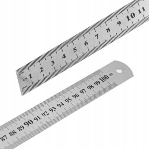 Linijka Miara Metalowa Dwustronna 100 Cm / 40 Cali