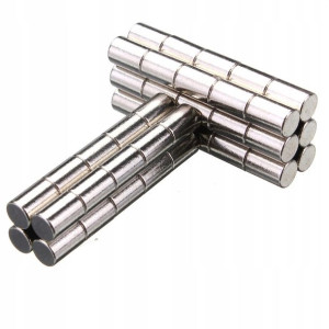 Magnes Neodymowy Walcowy 4x6 Mm Mocny - 10 Szt