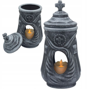 Znicz Ceramiczny Wypalany W Kolorze Grafitowym