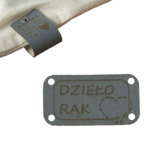10x Handmade Skórzane Naszywki Metki Rękodzieło