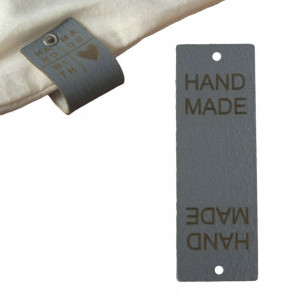 10x Handmade Skórzane Naszywki Metki Rękodzieło