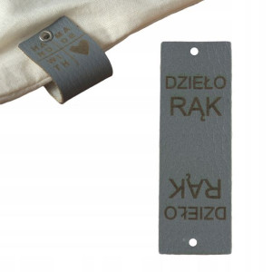 10x Handmade Skórzane Naszywki Metki Rękodzieło