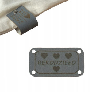 10x Handmade Skórzane Naszywki Metki Rękodzieło