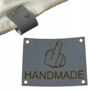 10x Handmade Skórzane Naszywki Metki Rękodzieło