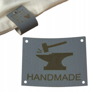 10x Handmade Skórzane Naszywki Metki Rękodzieło