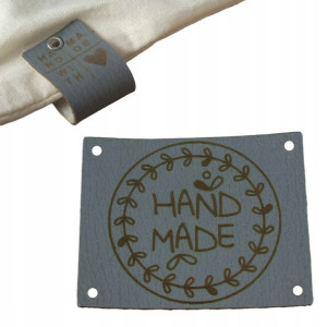 10x Handmade Skórzane Naszywki Metki Rękodzieło