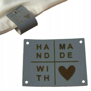10x Handmade Skórzane Naszywki Metki Rękodzieło