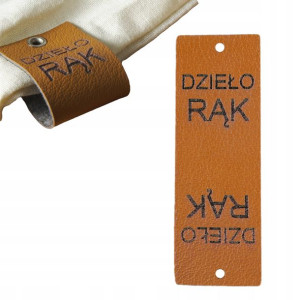10x Handmade Skórzane Naszywki Metki Rękodzieło