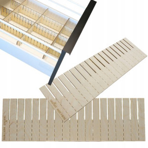 Organizer Z Drewna Do Szuflad 43x13cm Separator X2