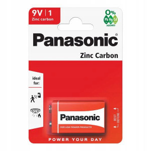 Baterie Panasonic 9v 6f22 Znic Carbon Płaska