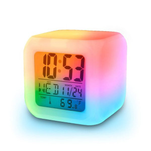 Budzik Zegar Zegarek Kameleon Rgb Led Termometr