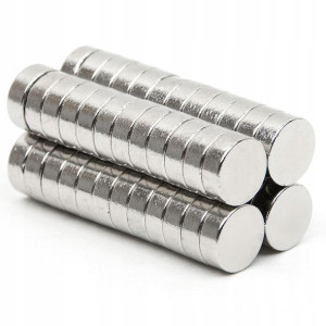 Magnes Neodymowy Walcowy 12x4 Mm Mocny - 10 Szt