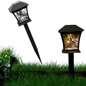Lampa Solarna Czarna Lampka Ogrodowa Led Ważka
