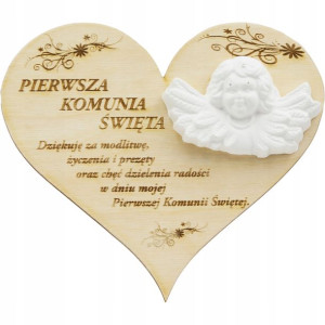 Podziękowanie Dla Gości Komunia Magnes Serce Anioł