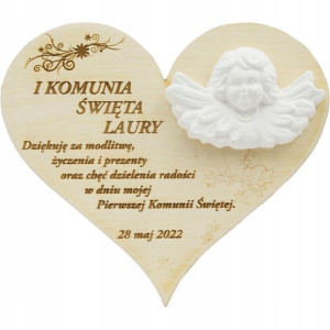 Podziękowanie Dla Gości Komunia Magnes Serce Anioł