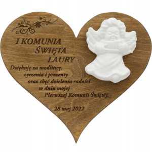 Podziękowanie Dla Gości Komunia Magnes Serce Anioł