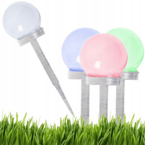 Lampa Solarna Ogrodowa Kula Led Multikolor