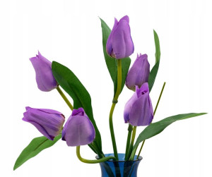 Tulipan Tulipany Bukiet Sztuczne Fioletowe Kwiaty
