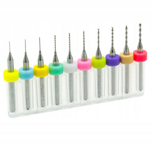 Zestaw Wierteł Do Pcb Od 0,3mm Do 1,2mm 10szt
