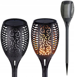 Ogrodowa Solarna Pochodnia Lampa Led 58cm Ogień