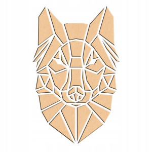 Dekoracja Na Ścianę Wilk Geometryczny Ozdoba 3d