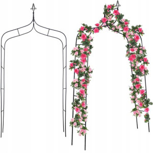 Pergola Ogrodowa Łuk Na Róże Kwiaty 240cm + Kotwy