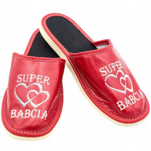 Kapcie Haft Super Babcia Buty Prezent Rozmiar 39