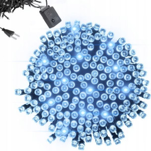 Mocne Lampki Choinkowe 200 Led Biały Zimny Długie