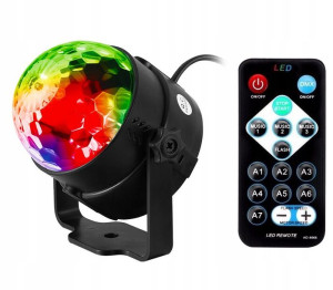Kula Dyskotekowa Led Ball Disco Laser Rgb + Pilot