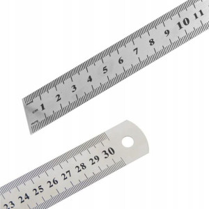 Linijka Miara Metalowa Dwustronna 30 Cm / 12 Cali