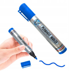 Niebieski Marker Permanentny Mazak Wodoodporny