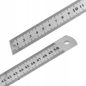 Linijka Miara Metalowa Dwustronna 50 Cm / 20 Cali