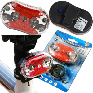Tylna Lampa Rowerowa 9 Led 2xaaa Latarka Rowerowa