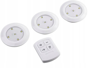 3x Lampka Moc Bezprzewodowa Lampa Na Baterie Pilot