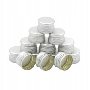 50szt Zakrętki Butelki Fi18mm Srebrne Nakrętki