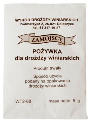 Pożywka Na Wino Dla Drożdży Winiarskich Zamojscy